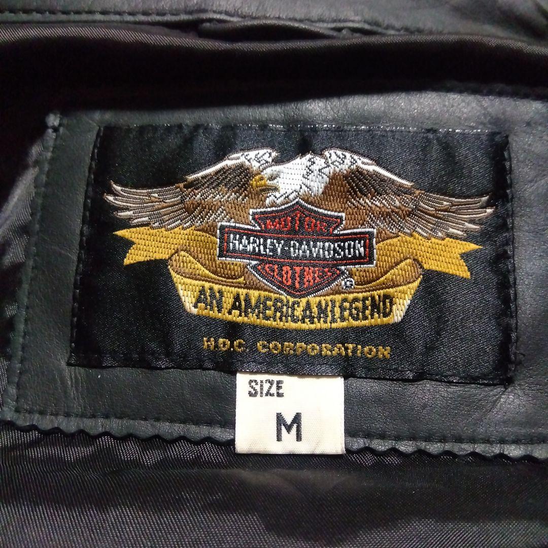 Mサイズ 美品 ハーレーダビッドソン 純正 レザー シングルライダースジャケット