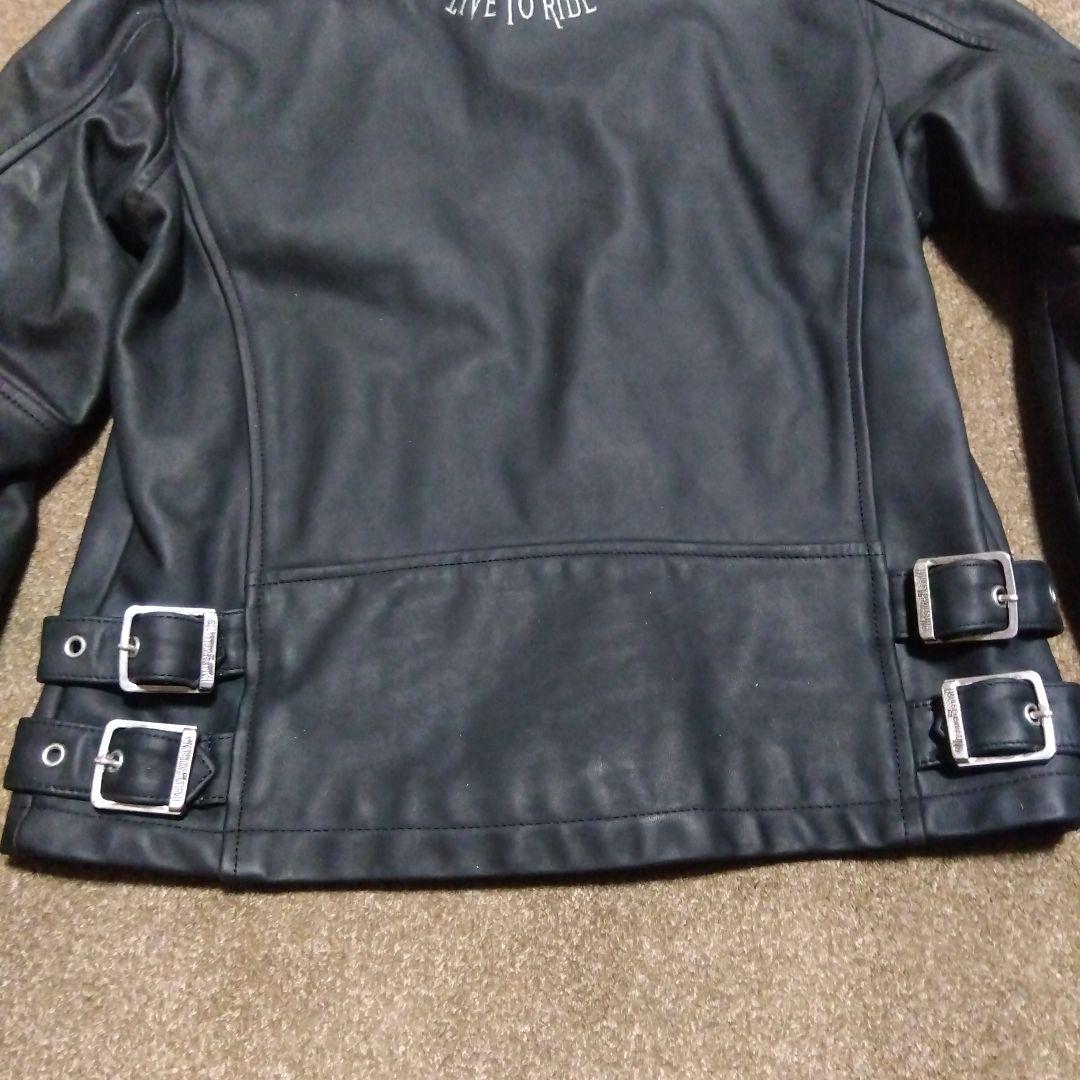 Mサイズ 美品 ハーレーダビッドソン 純正 レザー シングルライダースジャケット
