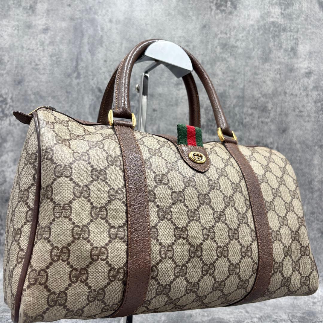 ✨美品✨GUCCI シェリーライン GG ボストンバッグ ハンド レザー ロゴ
