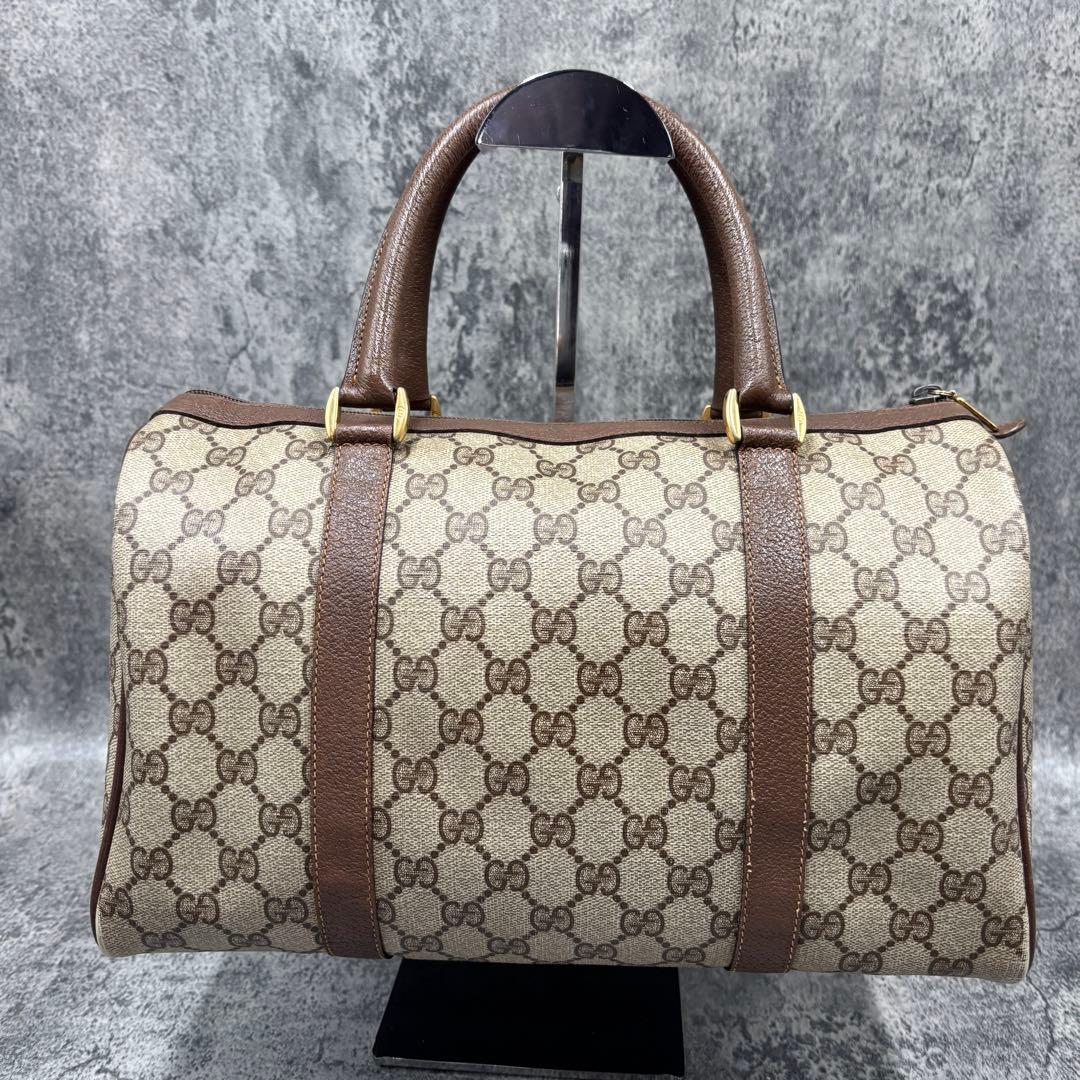 ✨美品✨GUCCI シェリーライン GG ボストンバッグ ハンド レザー ロゴ