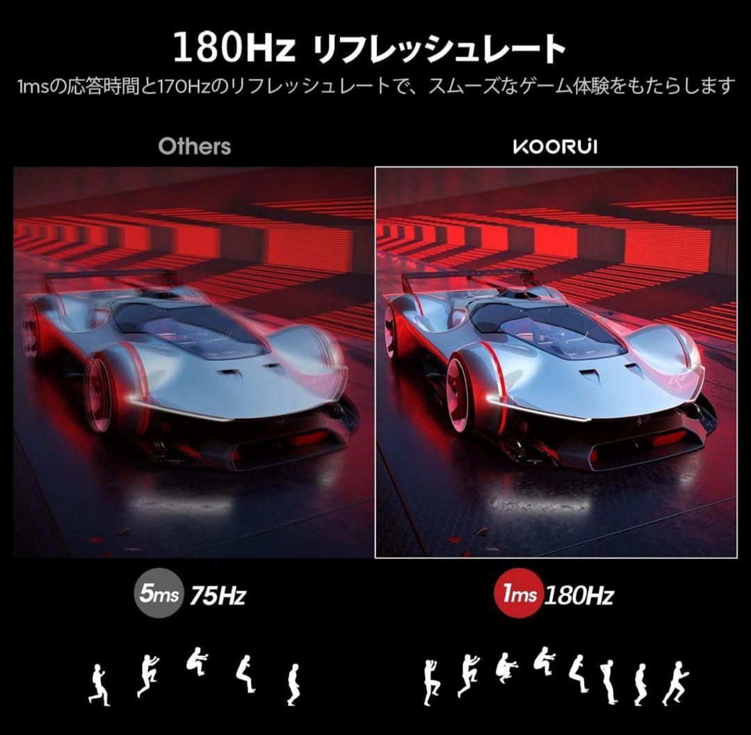 美品　Koorui 25E3A ゲーミングモニター 24.5型 180Hz