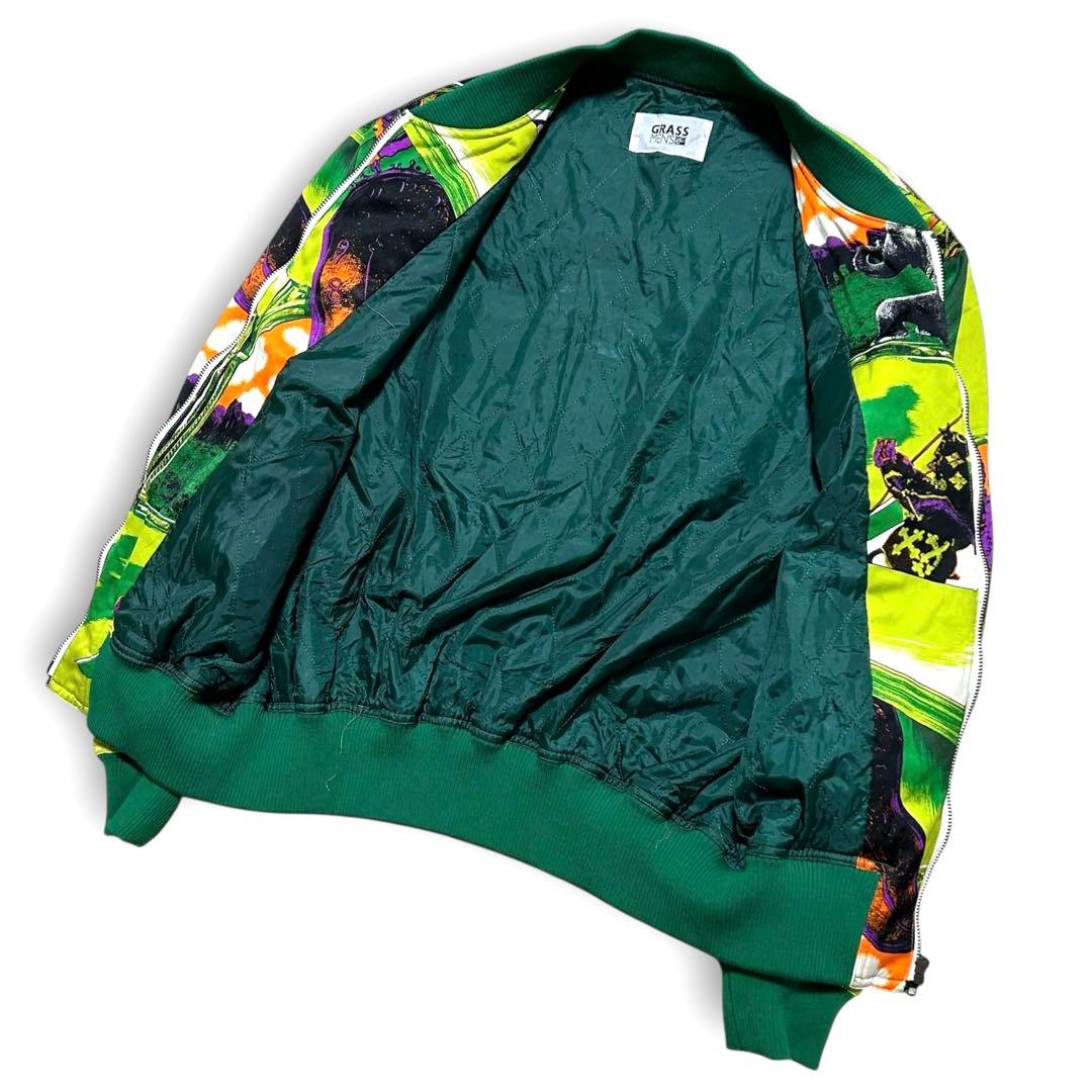 希少 90s vintage 宇宙 アート 絵画 総柄 ブルゾン ジャケット