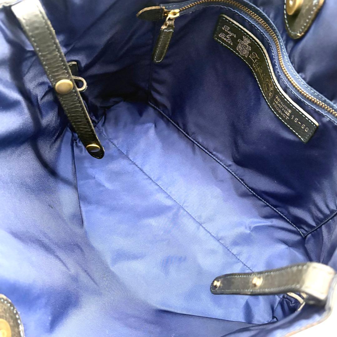 【美品】フェリージ トートバッグ レザー 15-50 ブラック 肩掛け A4可