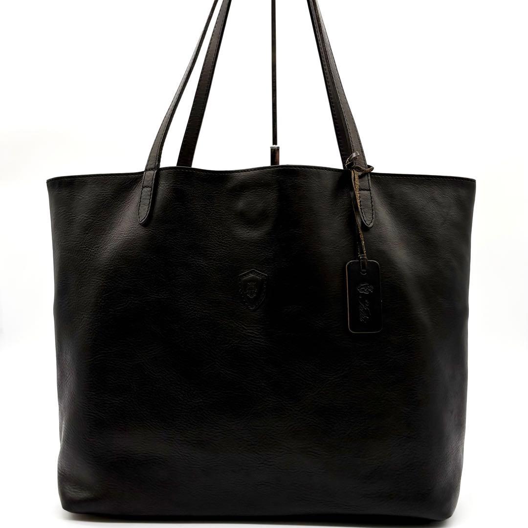 【美品】フェリージ トートバッグ レザー 15-50 ブラック 肩掛け A4可