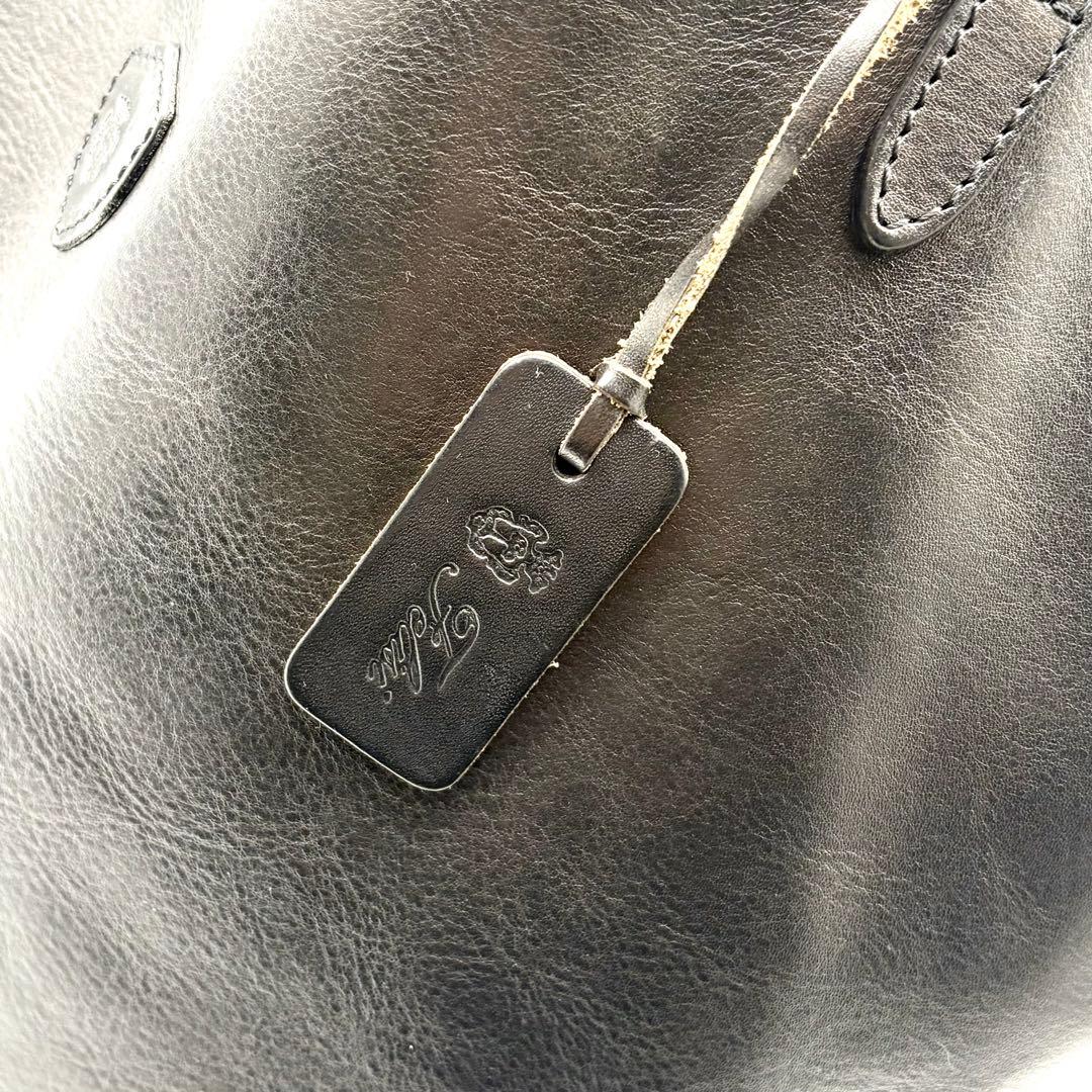 【美品】フェリージ トートバッグ レザー 15-50 ブラック 肩掛け A4可