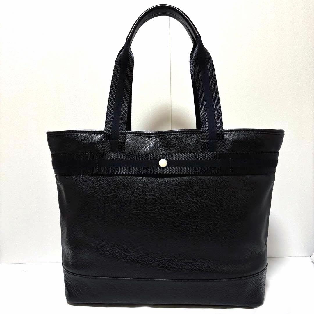 未使用級✨ポーター ディライト トートバッグ A4可 カモフラ オールレザー 黒