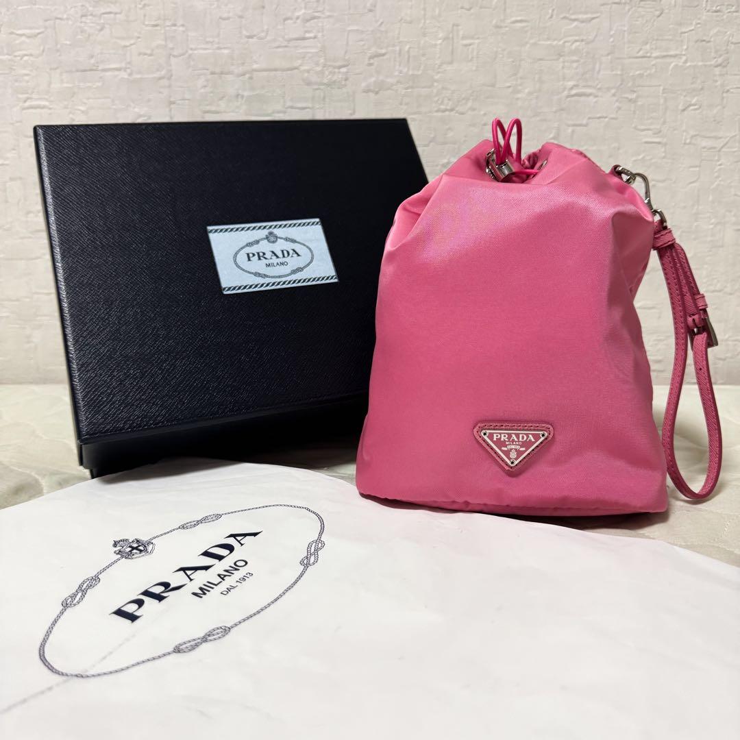 【未使用級】 PRADA プラダ Re-Nylon ポーチ リナイロン 巾着