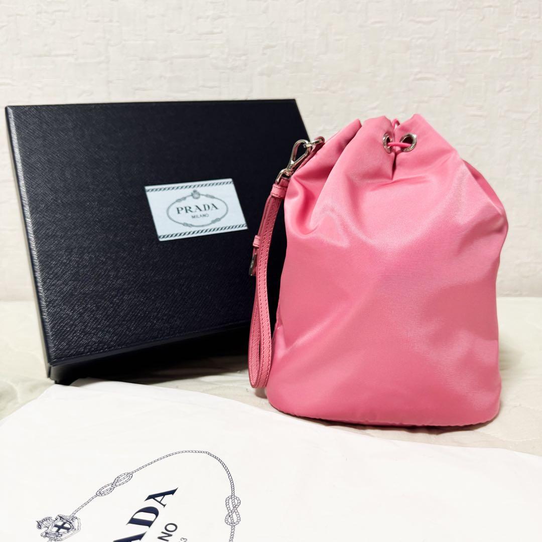 【未使用級】 PRADA プラダ Re-Nylon ポーチ リナイロン 巾着