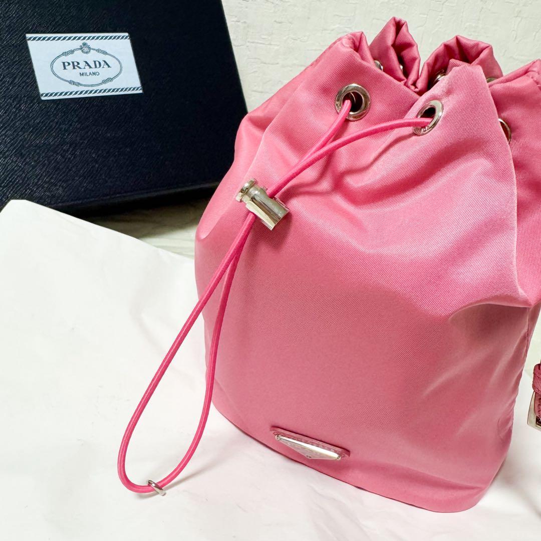 【未使用級】 PRADA プラダ Re-Nylon ポーチ リナイロン 巾着