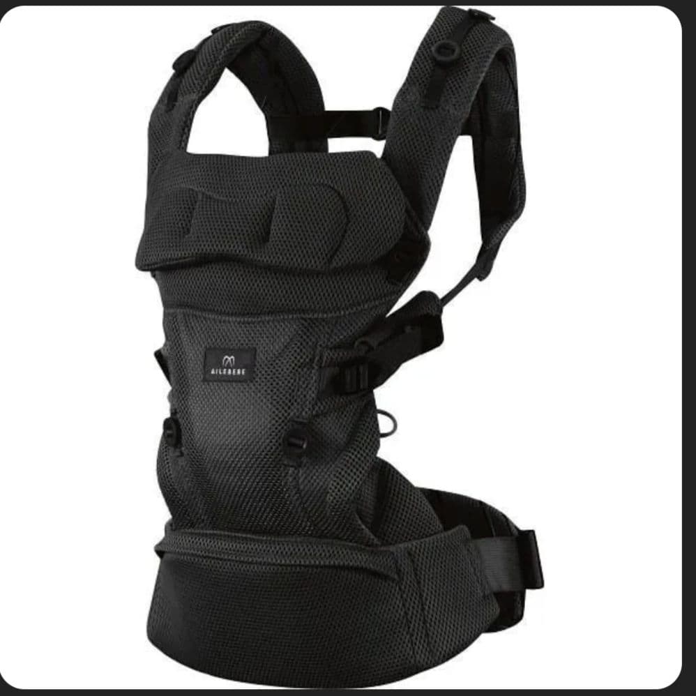 未開封★エールベベO3　黒3WAY抱っこ紐｜新生児〜36ヶ月対応・洗濯可