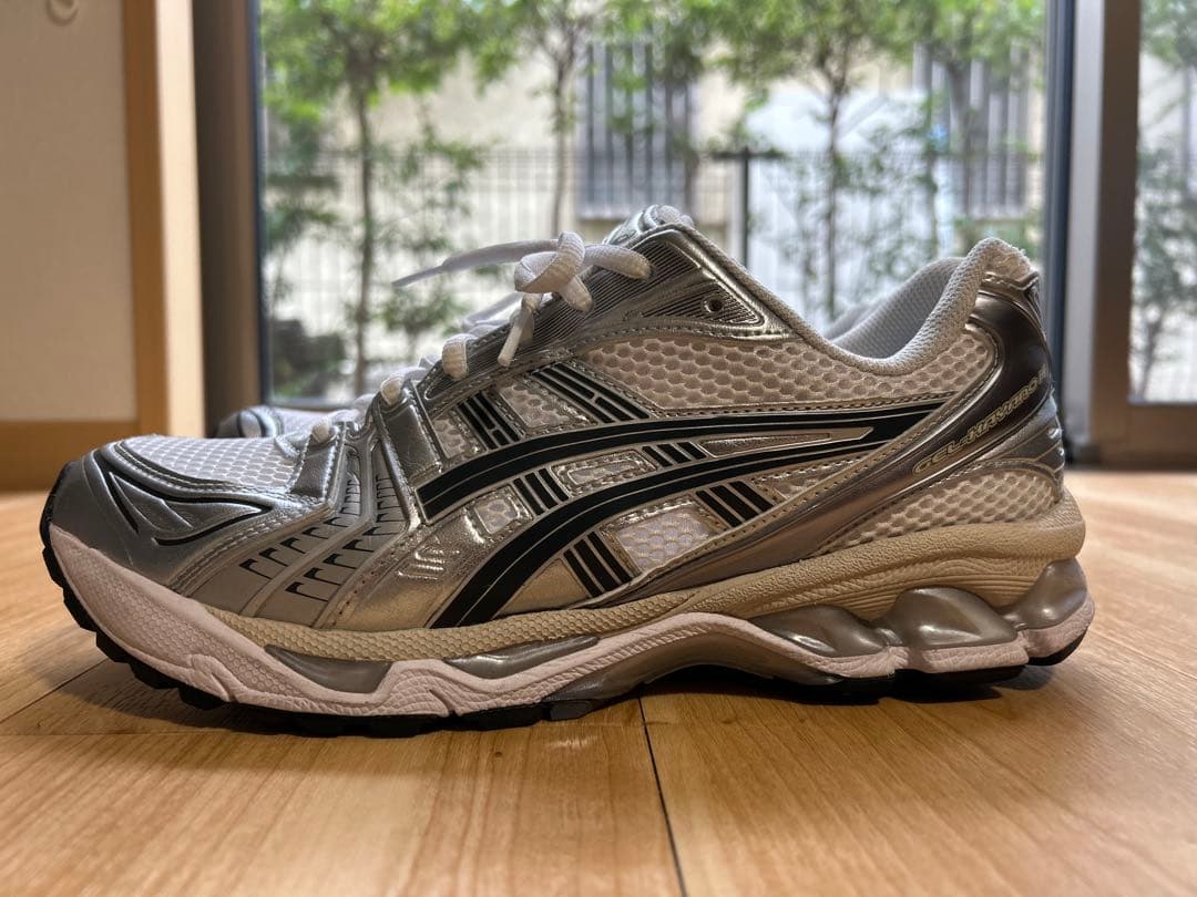 【美品】27cm ASICS GEL-KAYANOホワイト/シルバー ゲルカヤノ