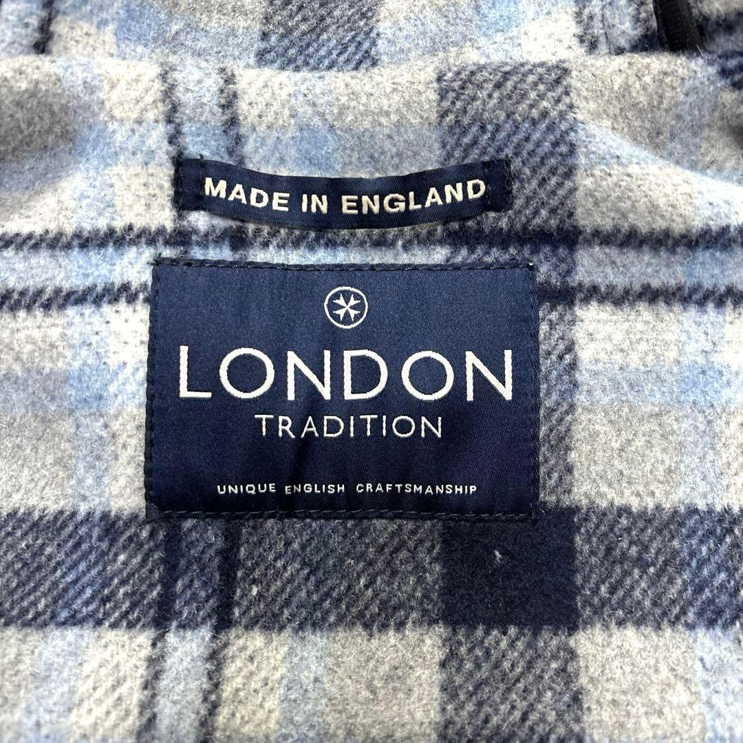 美品 ✨ 現行タグ LONDON TRADITION 英国製 ダッフルコート 紺