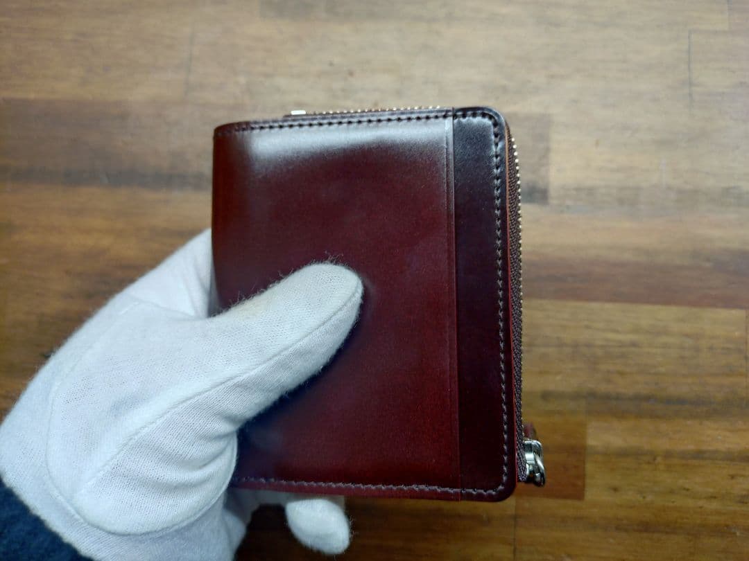 今*田様 売り切ります！GANZO コードバン Lファスナー 二つ折り 財布 ヘ