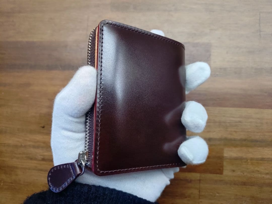 今*田様 売り切ります！GANZO コードバン Lファスナー 二つ折り 財布 ヘ