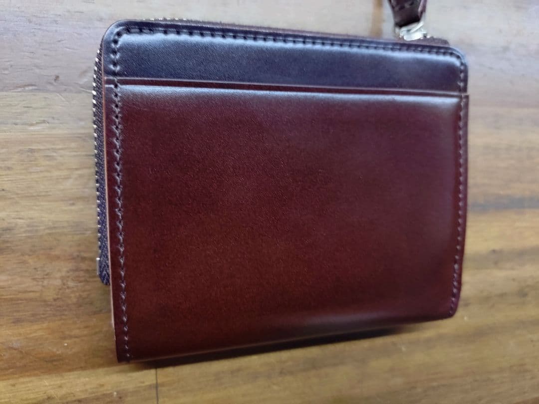 今*田様 売り切ります！GANZO コードバン Lファスナー 二つ折り 財布 ヘ