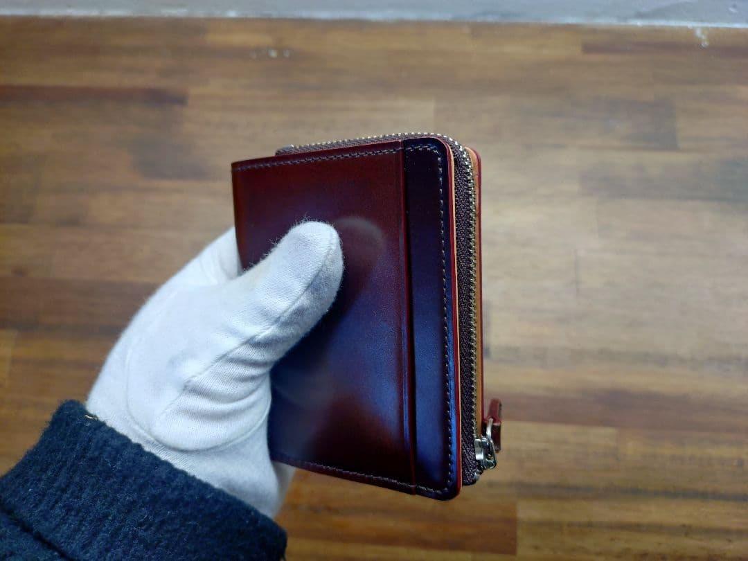 今*田様 売り切ります！GANZO コードバン Lファスナー 二つ折り 財布 ヘ