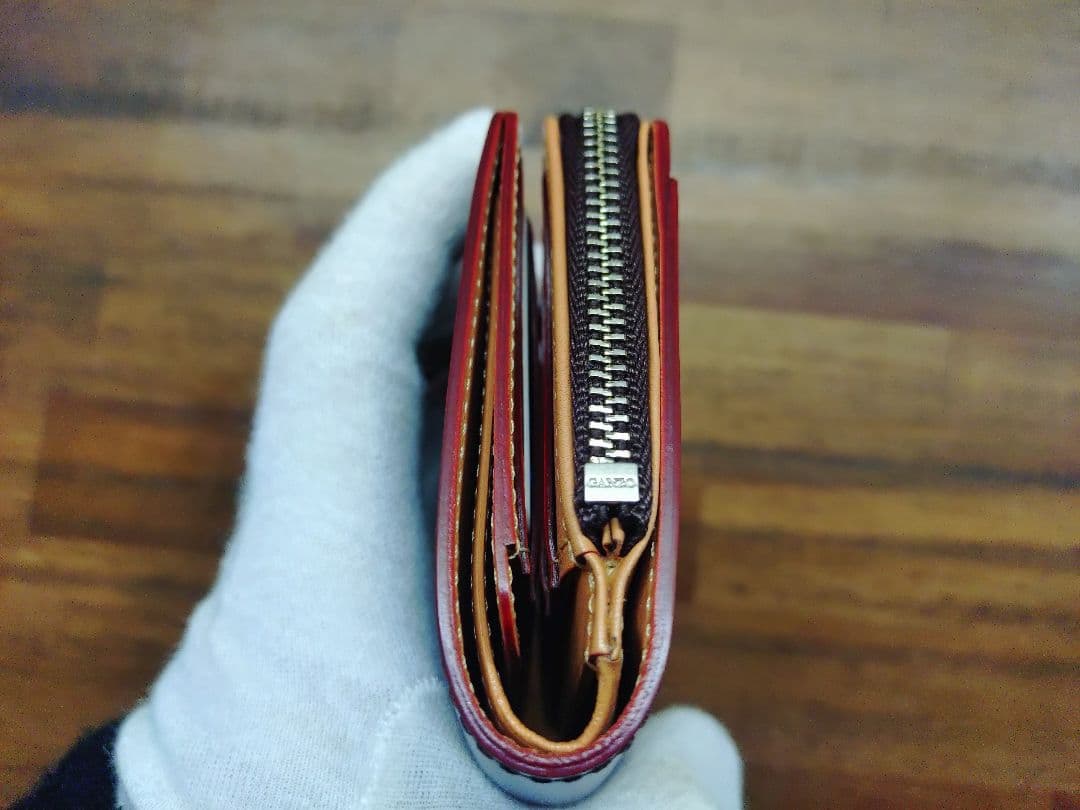 今*田様 売り切ります！GANZO コードバン Lファスナー 二つ折り 財布 ヘ