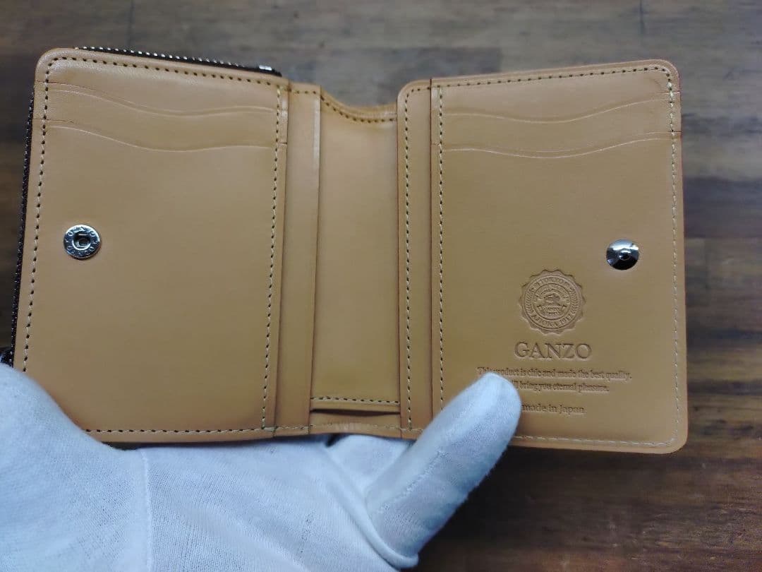 今*田様 売り切ります！GANZO コードバン Lファスナー 二つ折り 財布 ヘ
