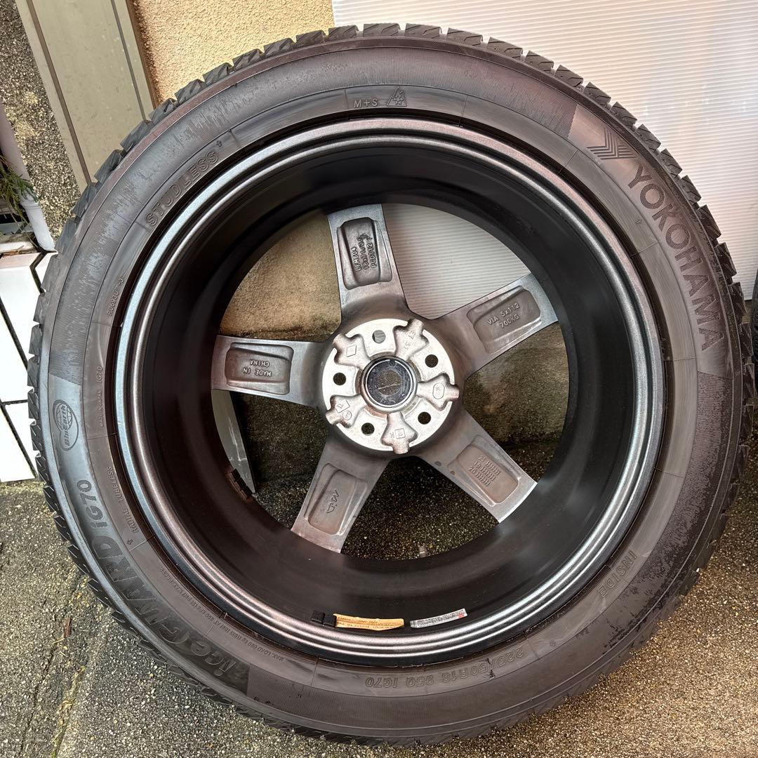 【 X1 f48】RMP 5スポークホイールスタッドレスタイヤ18インチ