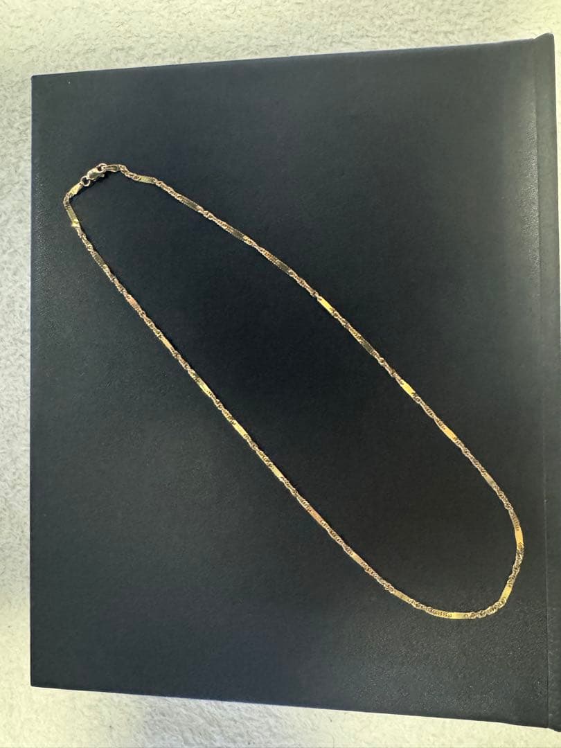 10K イエローゴールド スクリューネックレス 幅1.7mm 40cm