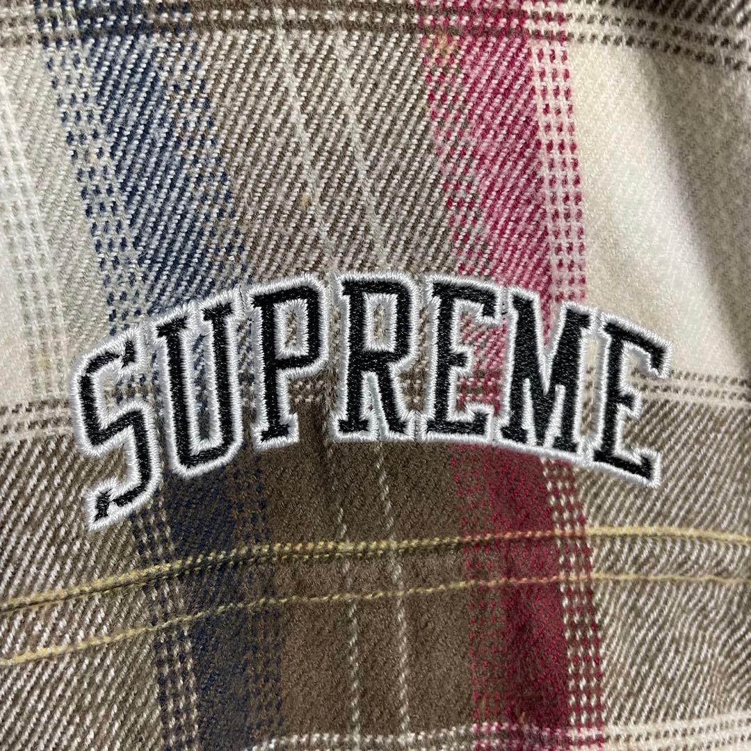 【人気モデル】シュプリーム☆ワンポイント刺繍ロゴチェック柄中綿ジャケット