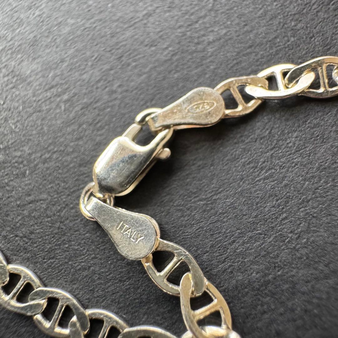 【20㎝ イタリア製】ヴィンテージ アンカーチェーンブレスレット
