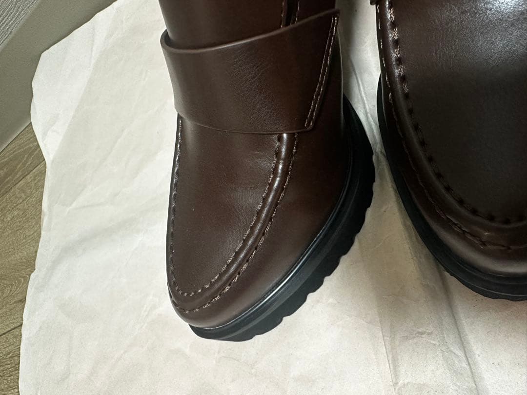 SNIDEL ヒールローファーサボ　ブラウン ミュール 23.5