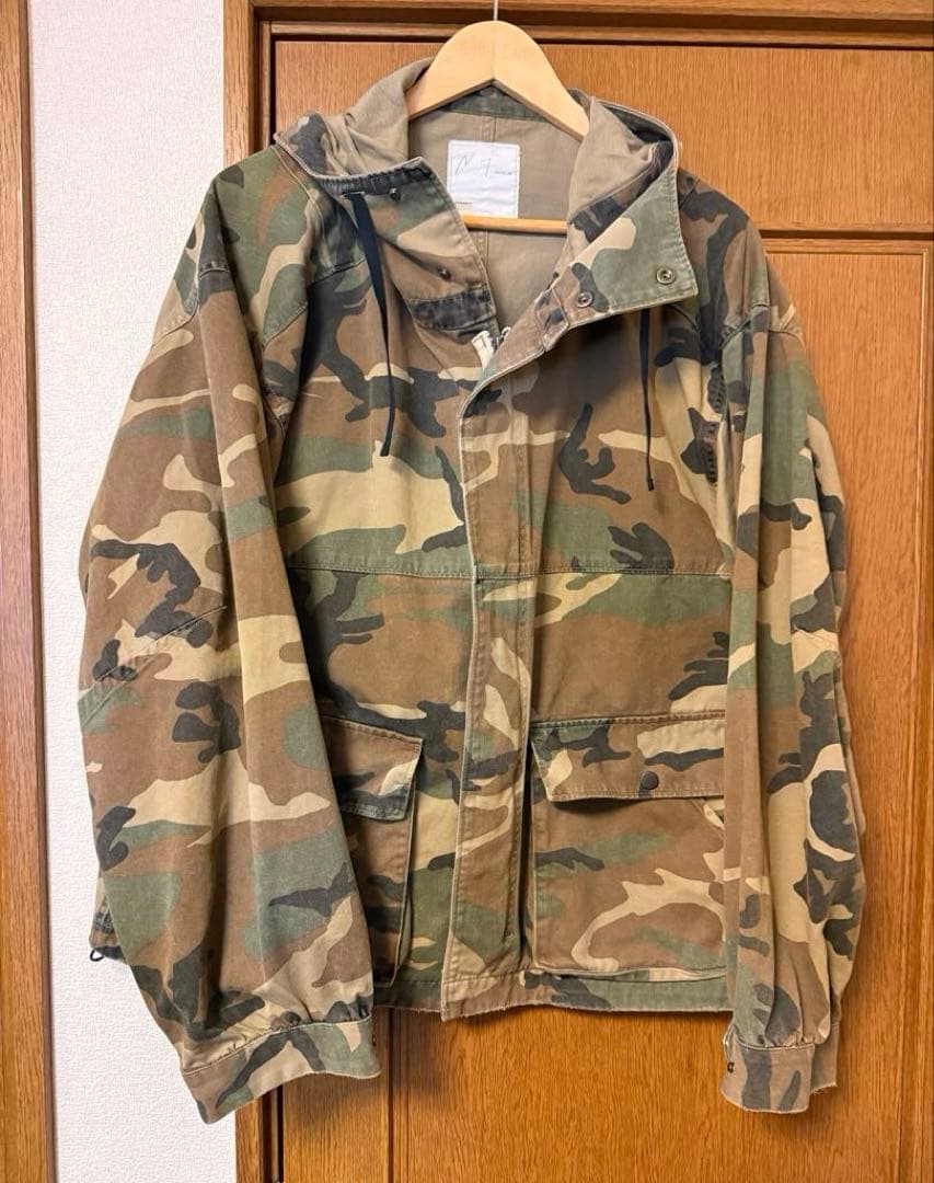 【サイズ1】ANCELLM CAMO HOODIE JACKET ウッドランド