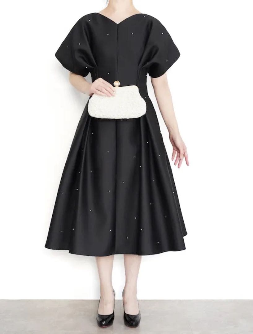 ★R様★CELFORD（セルフォード） パールドットドレス　ブラック　黒　36