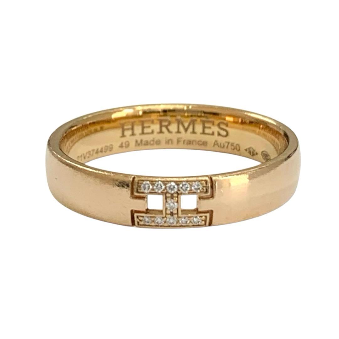 mic エルメス エヴァー ヘラクレス K18PG リング 9号