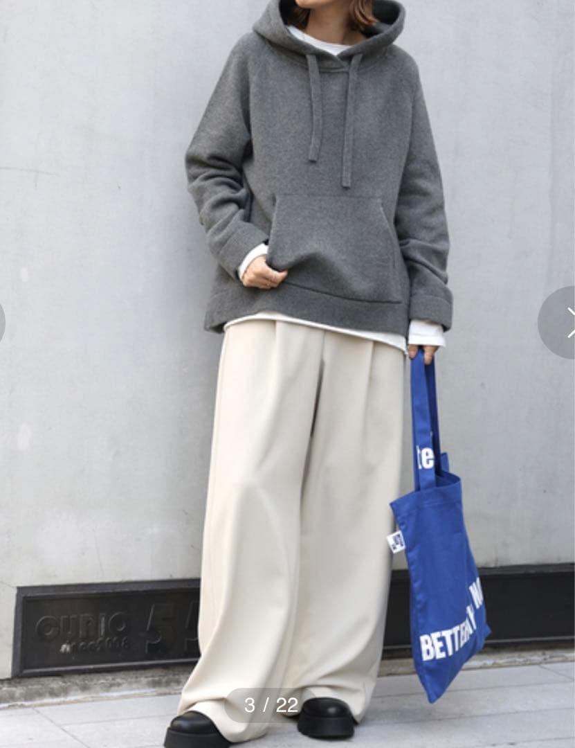 ドゥーズィエムクラス　23AW Knitted フーディー　ニット　パーカー