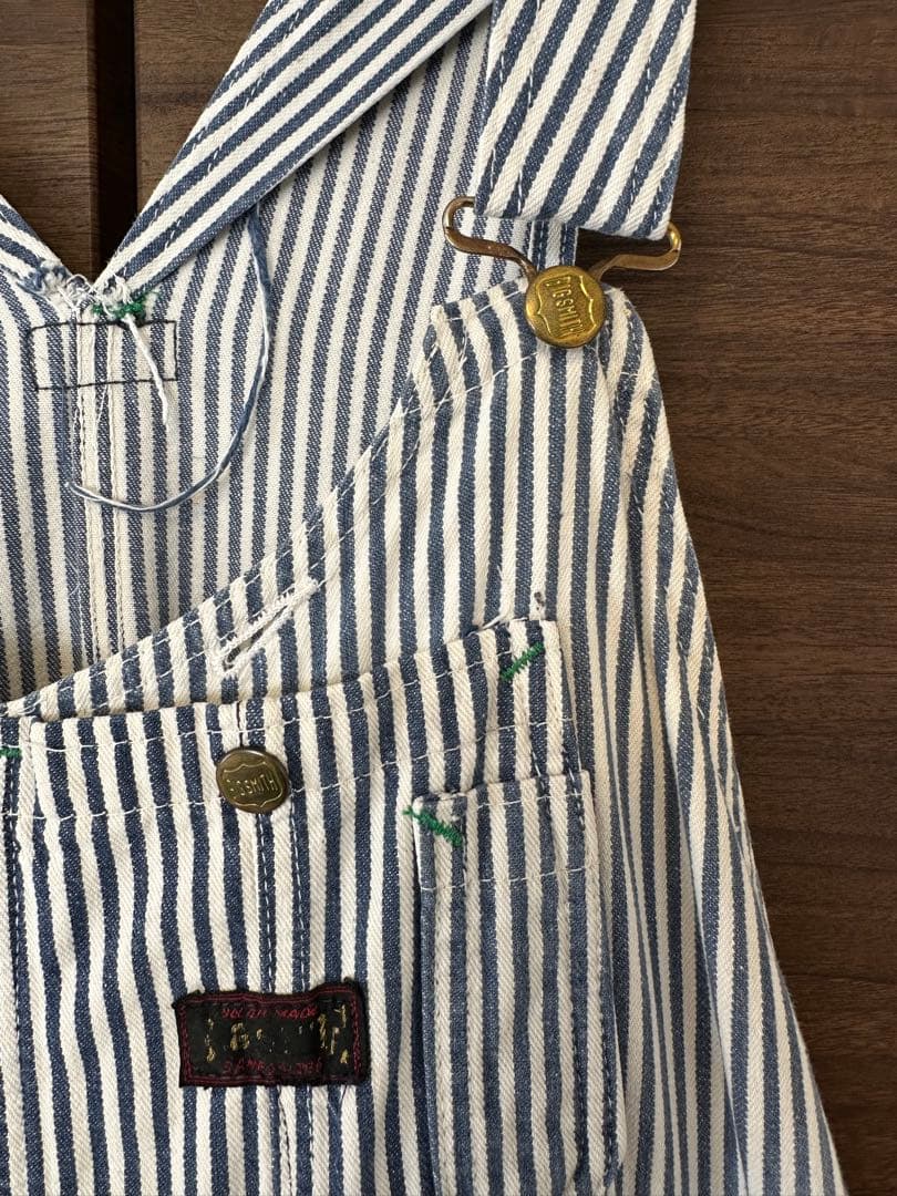 中*昌様 50s BIGSMITH エプロン付き　オーバーオール ヒッコリー　ダ