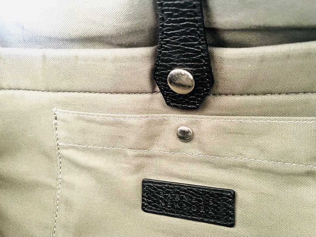 程度良 バーニーズニューヨーク ブラックレザートートバッグL