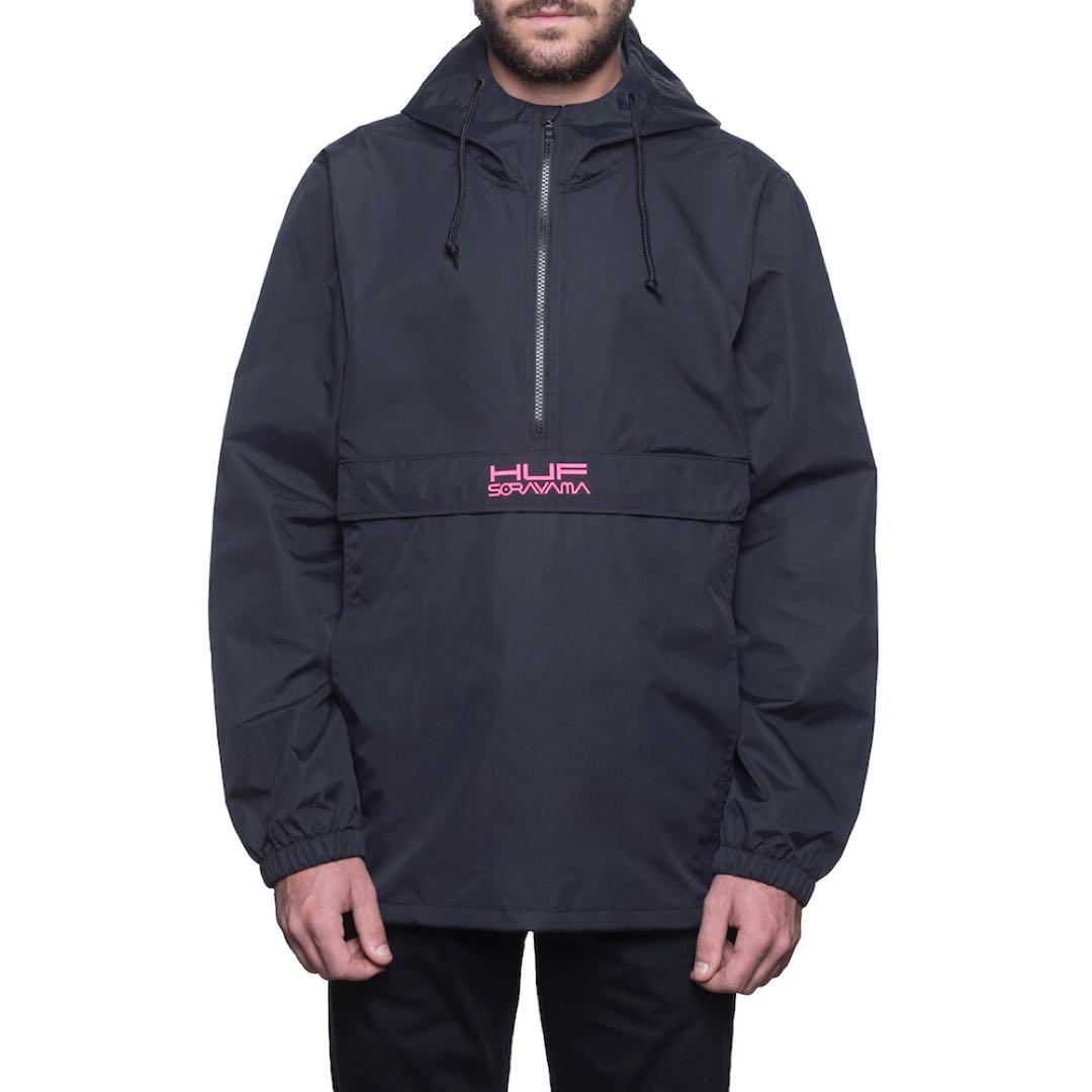 HUF × SORAYAMA ANORAK JACKET M ブラック ハフ