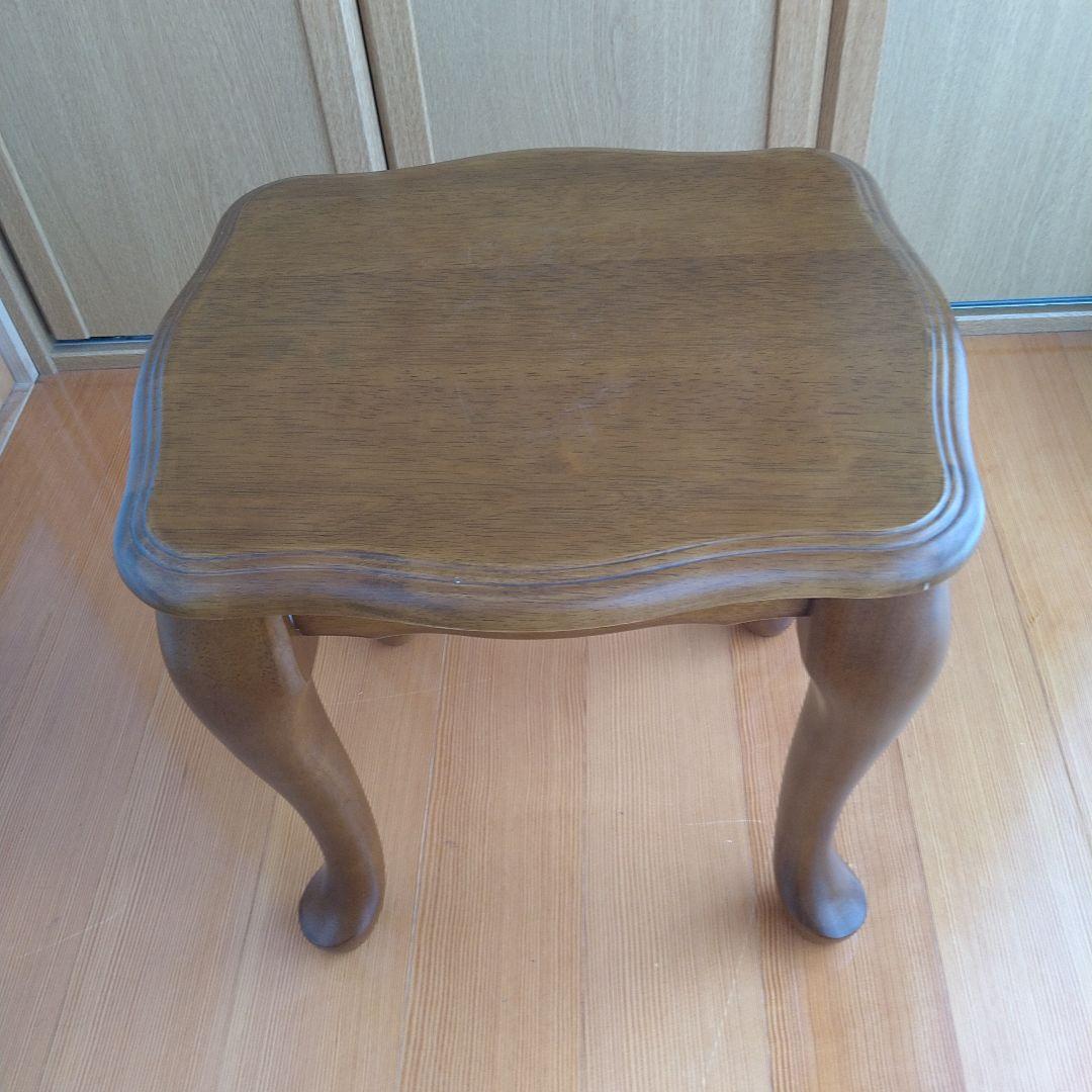 木製ブラウン　スツール 　長角形　サイドテーブル
