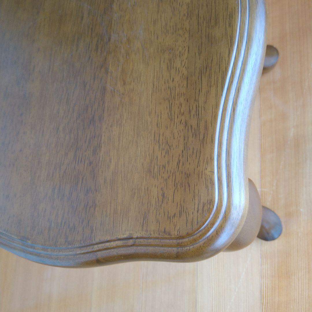 木製ブラウン　スツール 　長角形　サイドテーブル