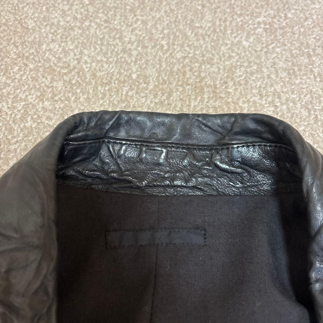 レザーダブルライダースジャケット　上野商会　Luva Tram 羊革　シワ加工