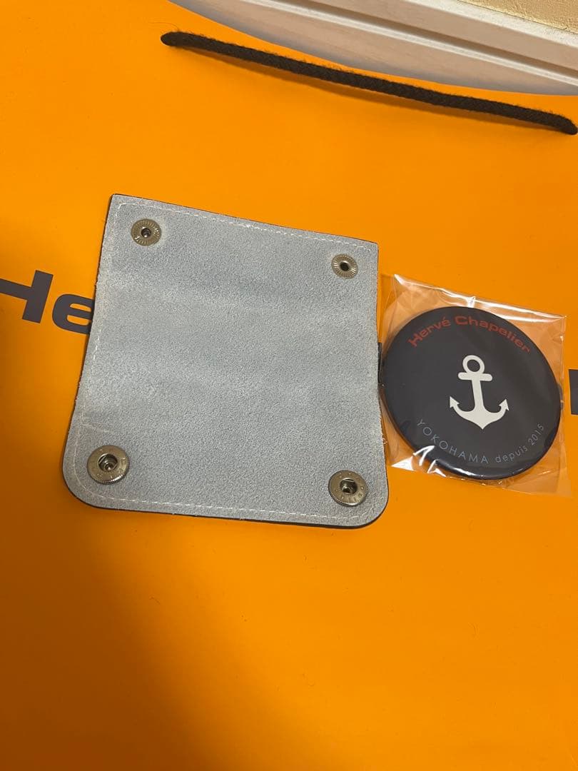 Hervé Chapelier ホワイトレザーグリップとミラーセット