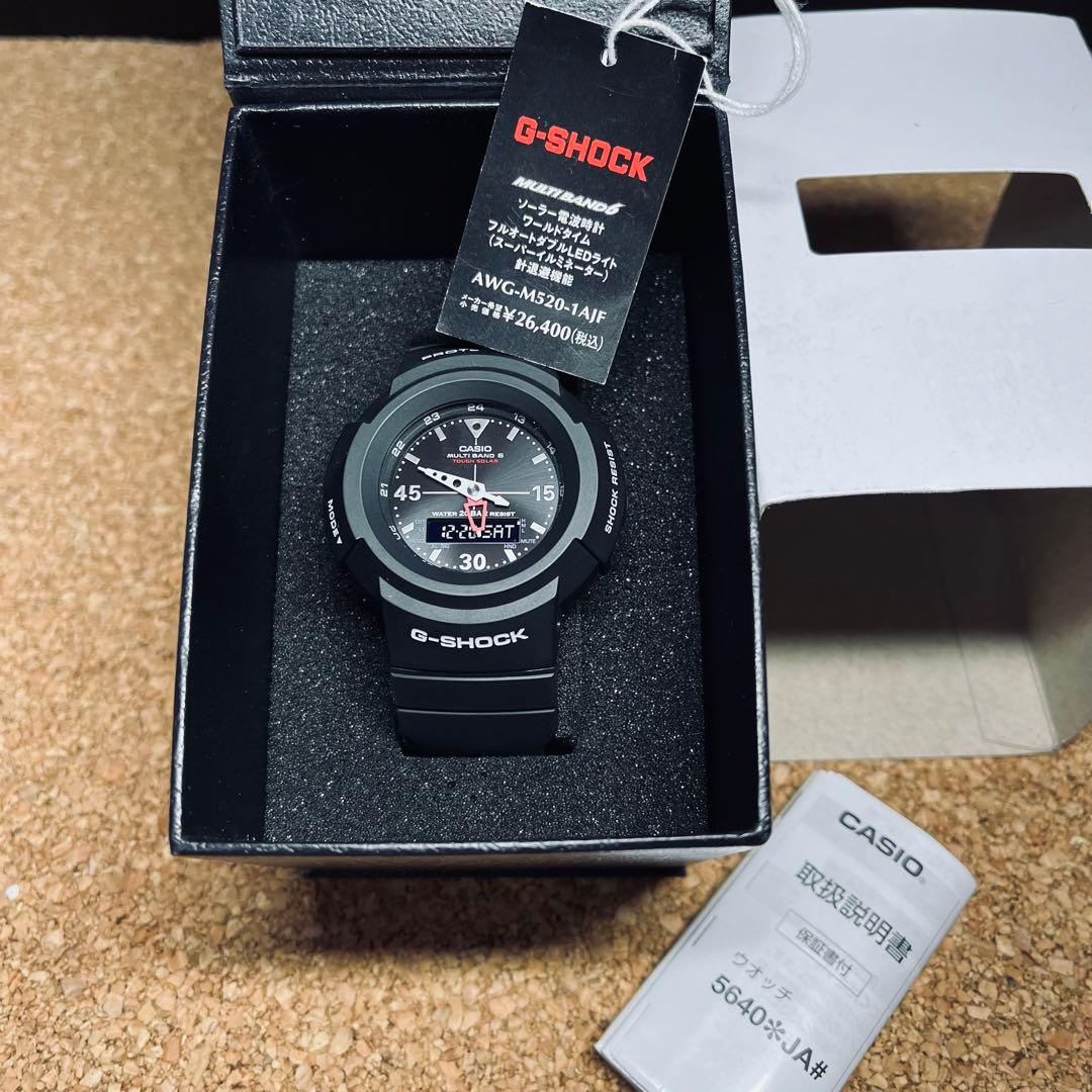美品】カシオGーSHOCK/AWGーM520ー1AJF電波ソーラー／国内正規品