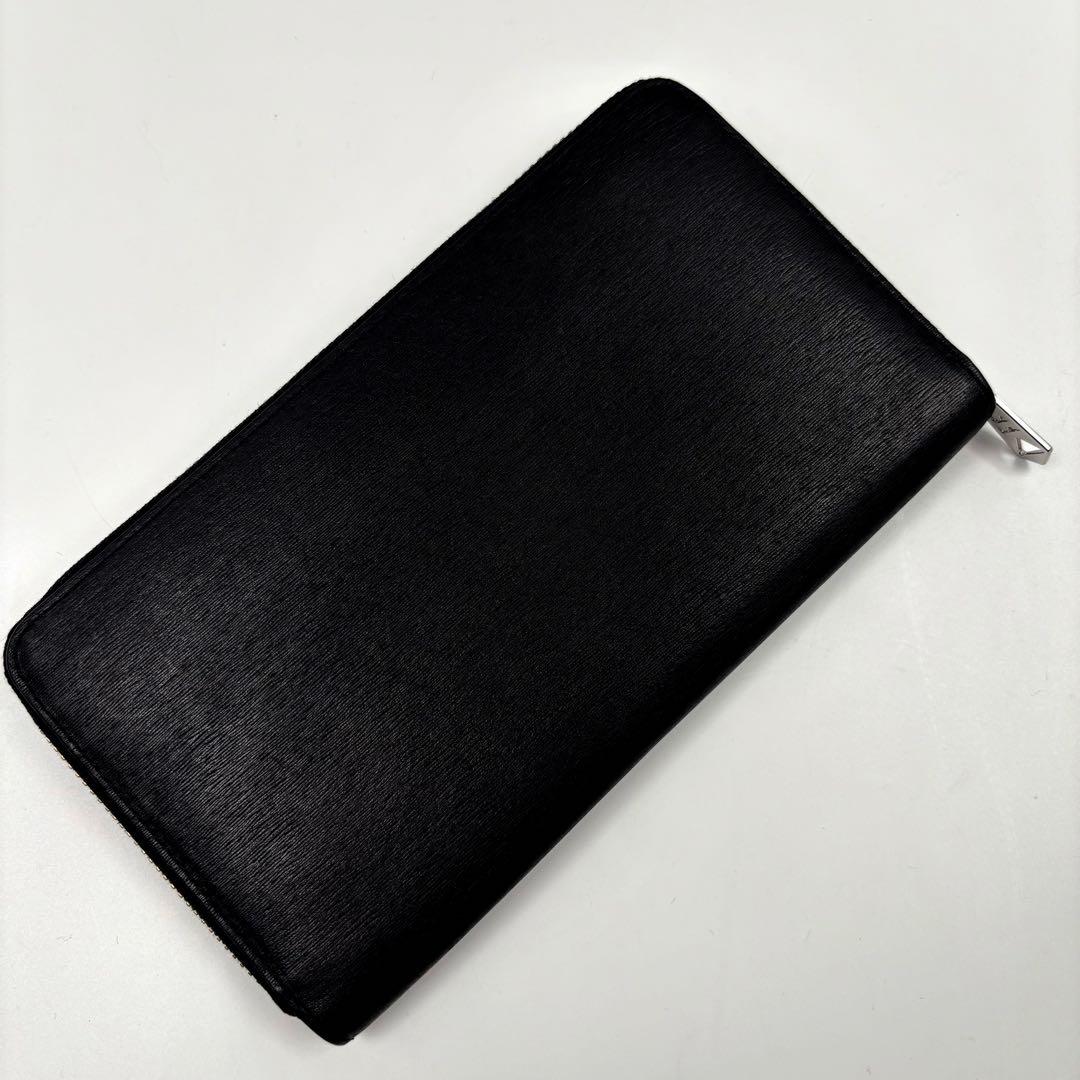 ✨極美品✨　PaulSmith ラウンドファスナー　マルチストライプ　銀ロゴ　黒