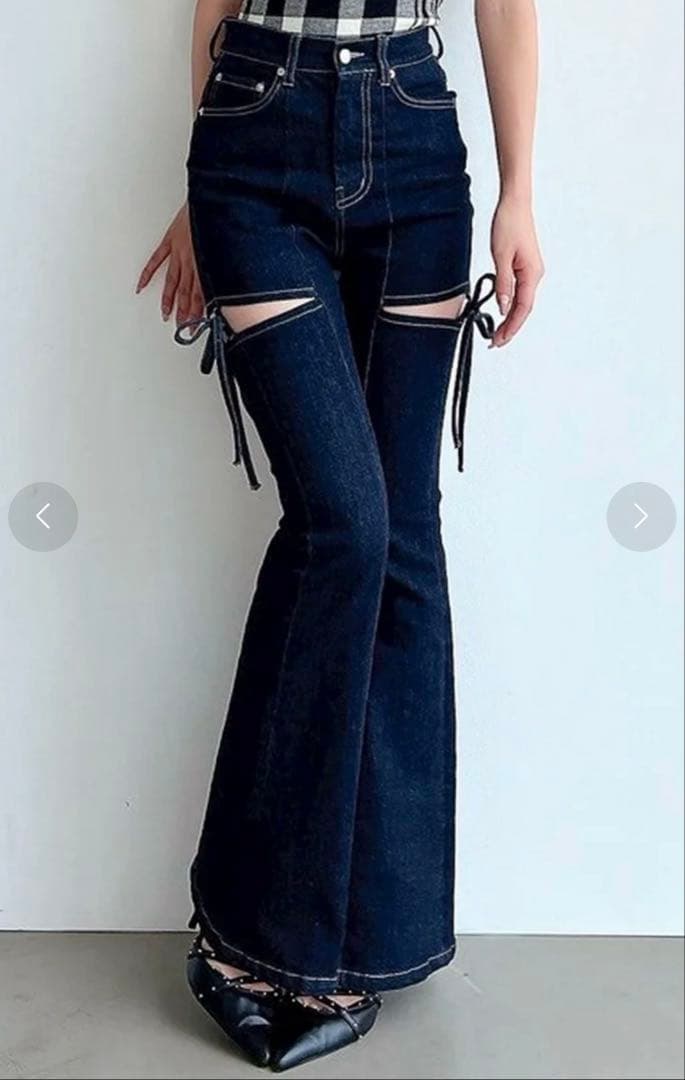 RESEXXY ★ カットアウトリボンデニムパンツＳ