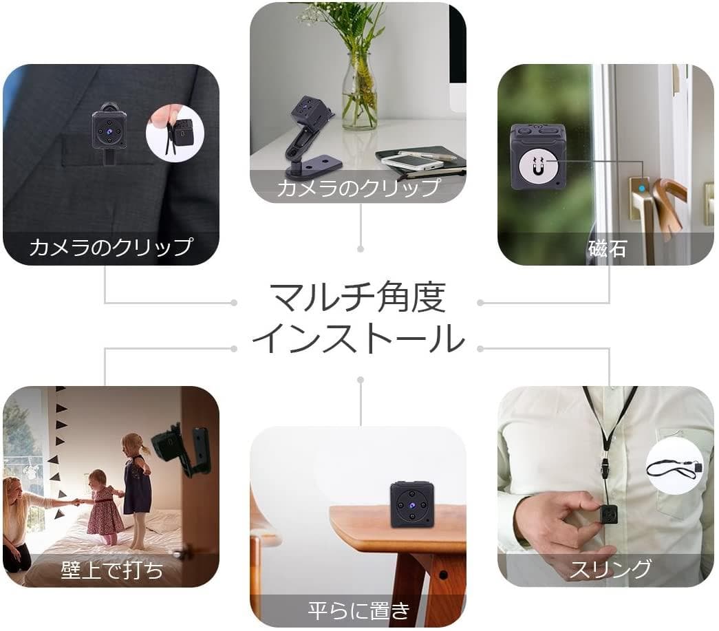 超小型カメラ,ZZCP 1080P高画質長時間録画