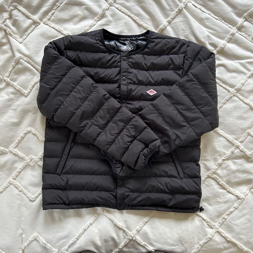DANTON/ダントン　インナーダウン クルーネックダウンジャケット 黒　L