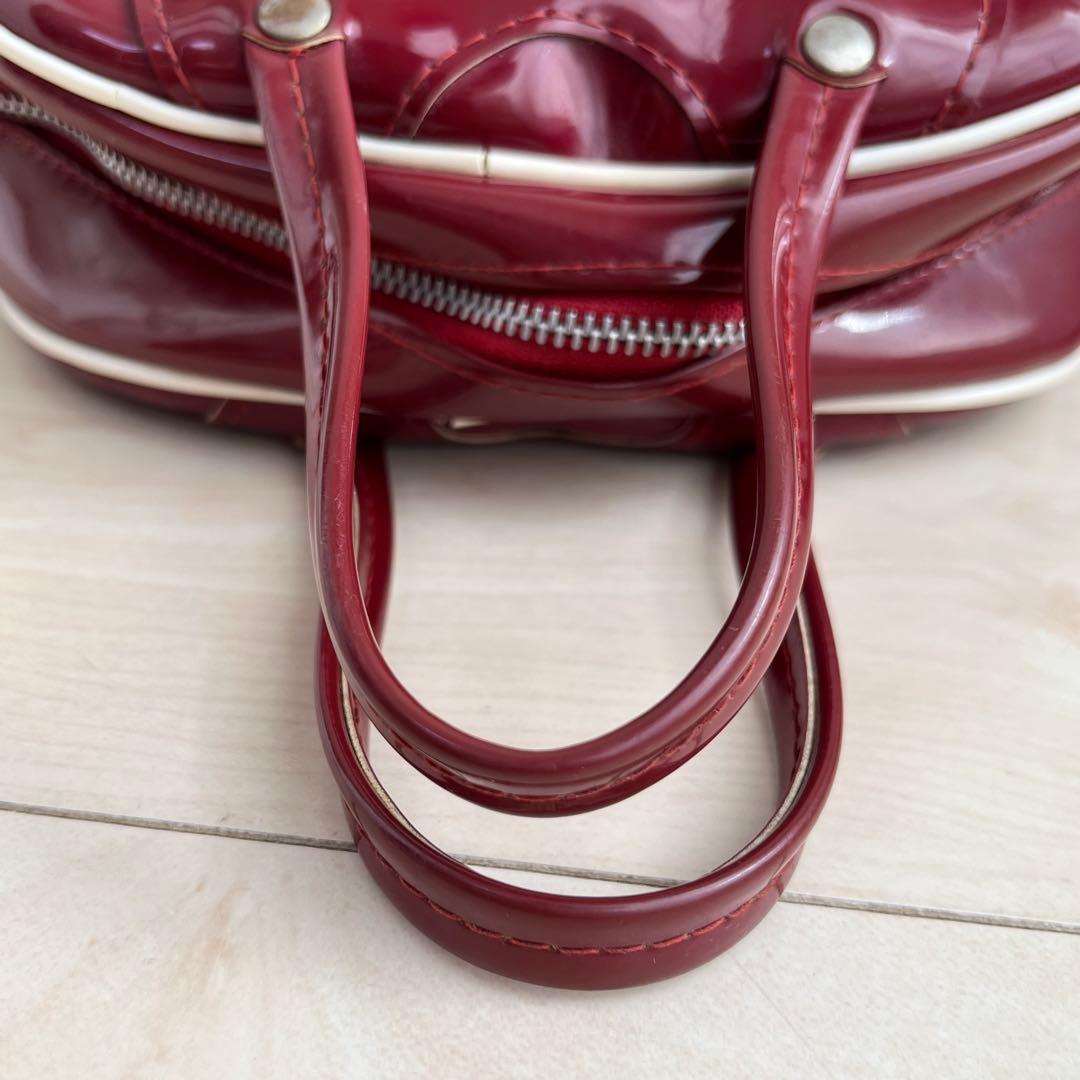 80s Y2K adidas アディダス エナメル ミニボストンバッグ ポーチ