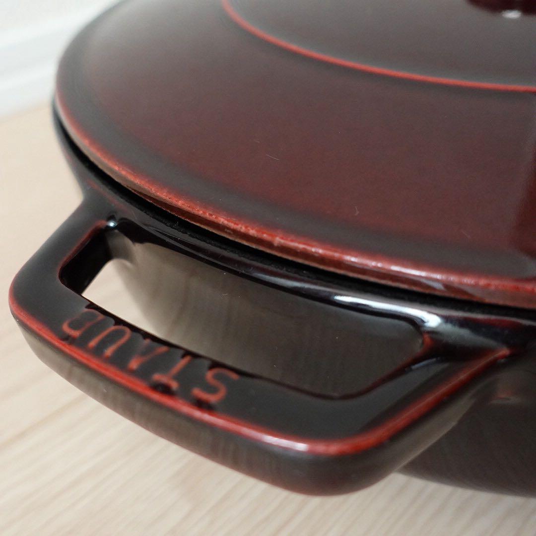 希少 STAUB ストウブ　ブレイザー ソテーパン　28cm　グレナディンレッド