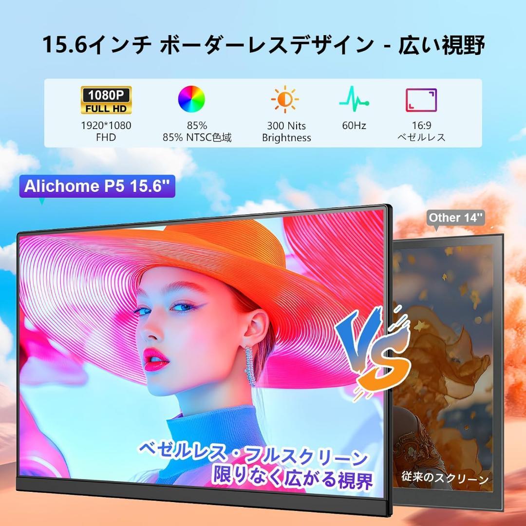 P5 デュアルモニター 15.6インチ モバイルディスプレイ IPS フルHD