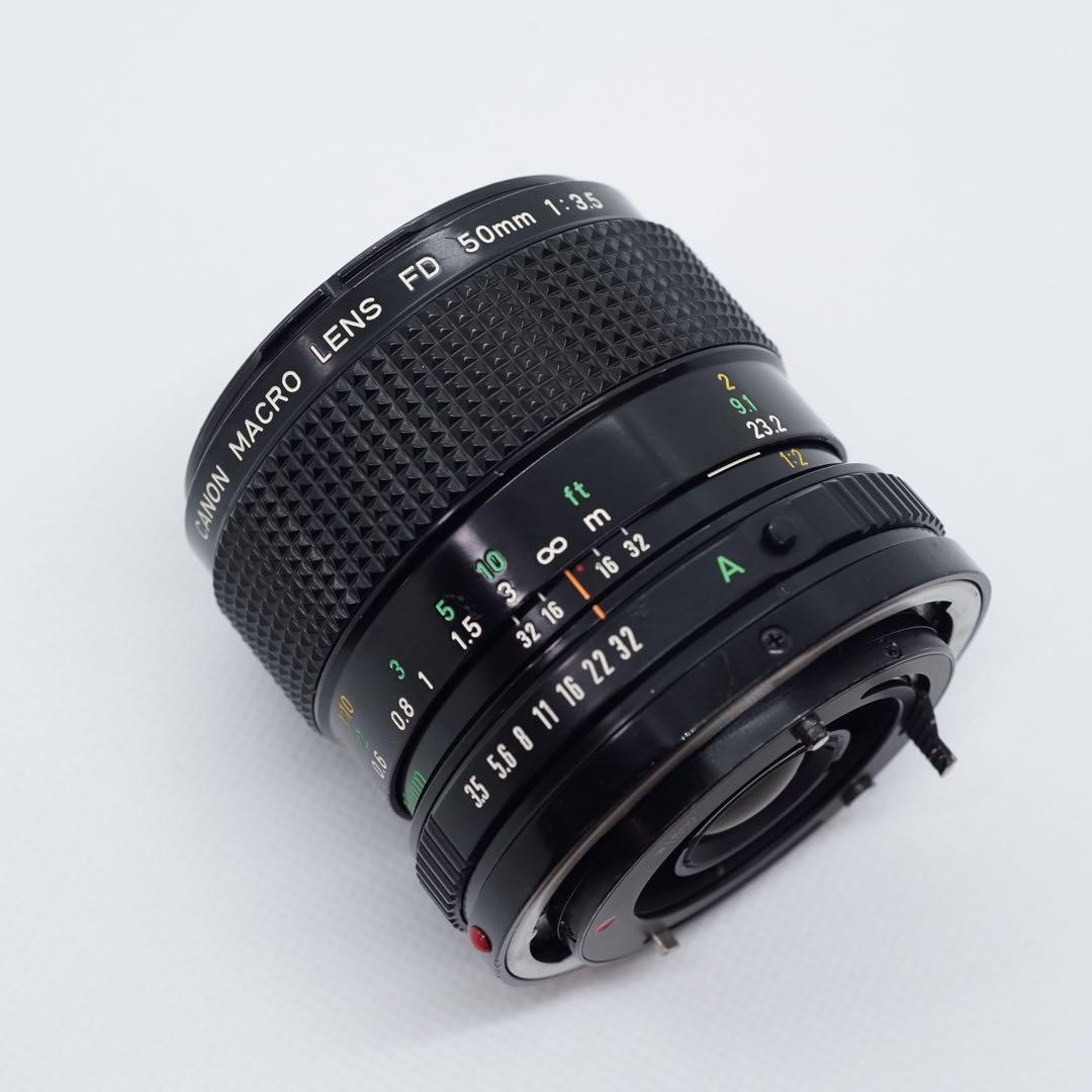 【光学美品】Canon New FD 50mm F3.5 macroレンズ