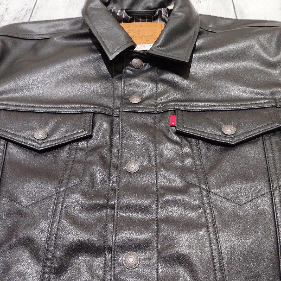 希少®️タブ‼️未使用級 リーバイスプレミアム　レザートラッカージャケット