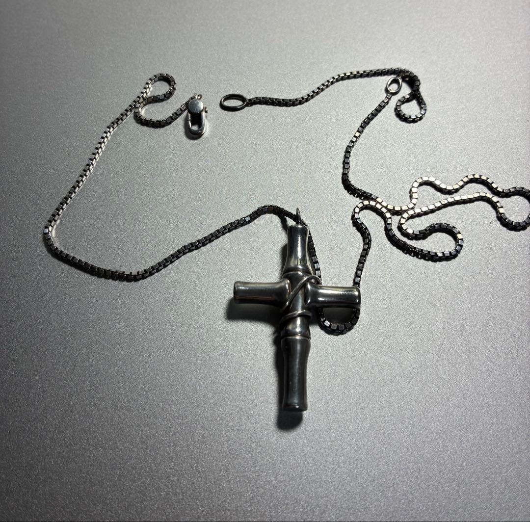 GUCCI グッチ クロスネックレス シルバー チェーンネックレス