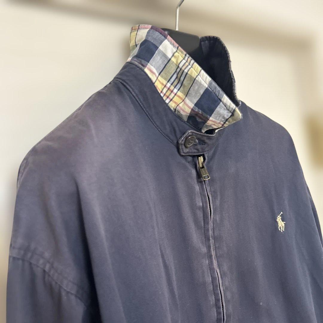 希少三角タグ　80s ラルフローレン スイングトップ ナス紺　ジャマイカ製 L